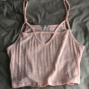 Light pink crop top with fun design on front